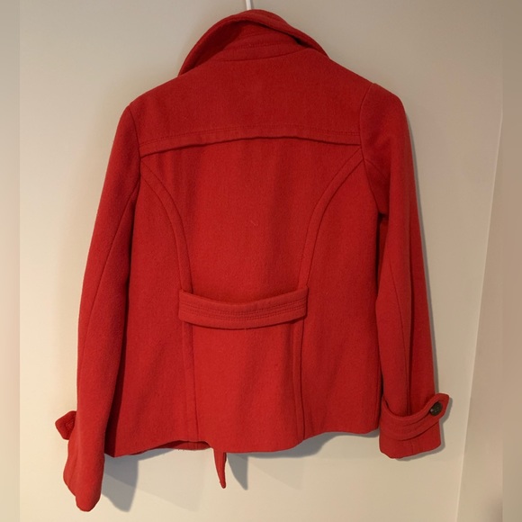 American Eagle Outfitters Red Wool Peacoat Women’s Small - Picture 2 of 4